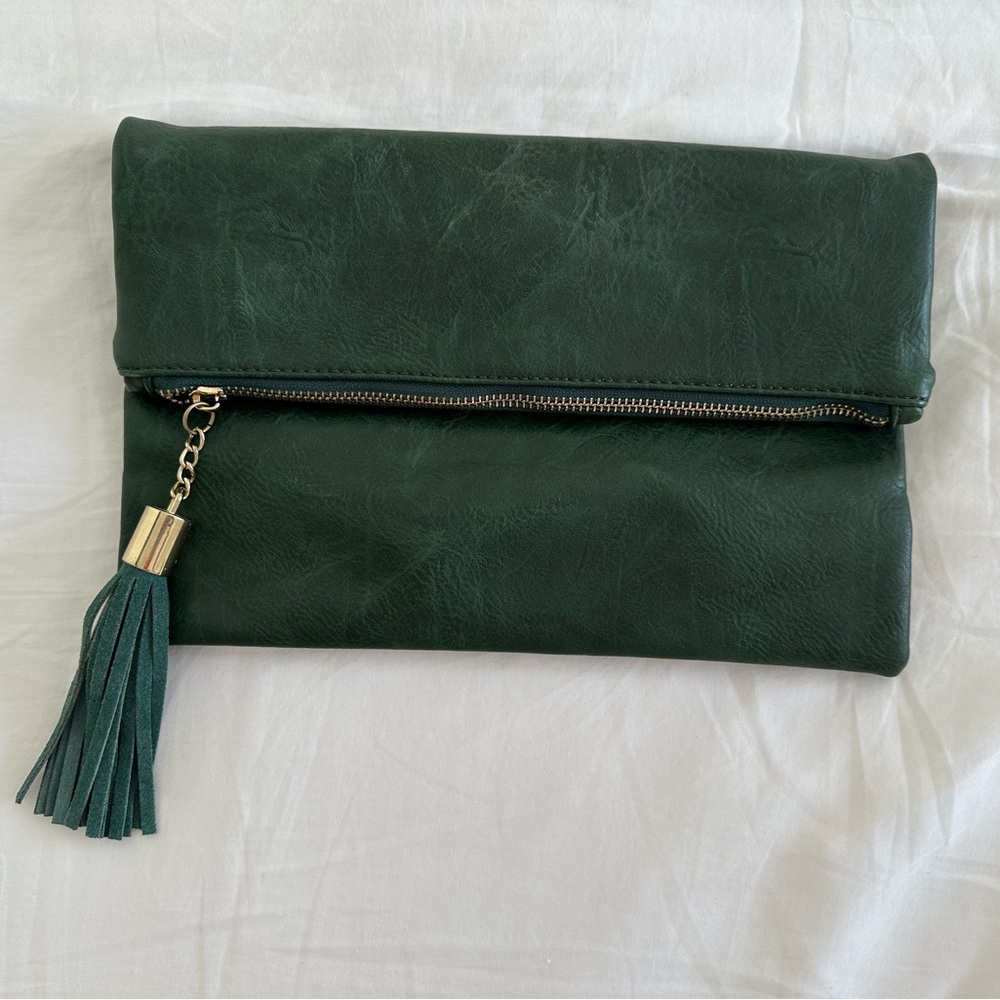 Emerald green clutch